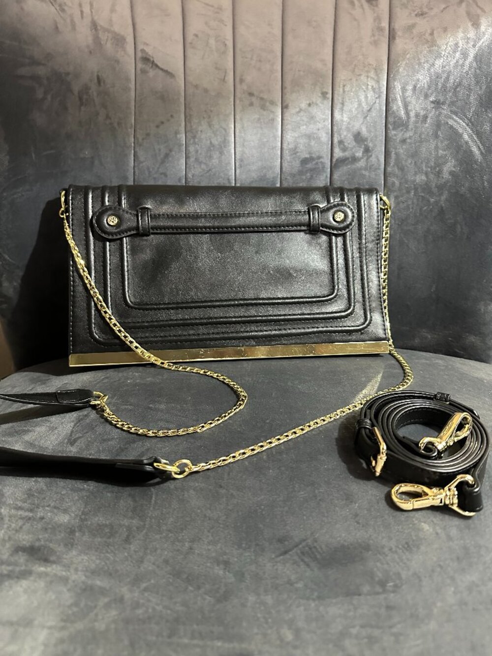 New Sam & Libby Art Deco 3-in-1 Convertible Clutch & Shoulder Bag